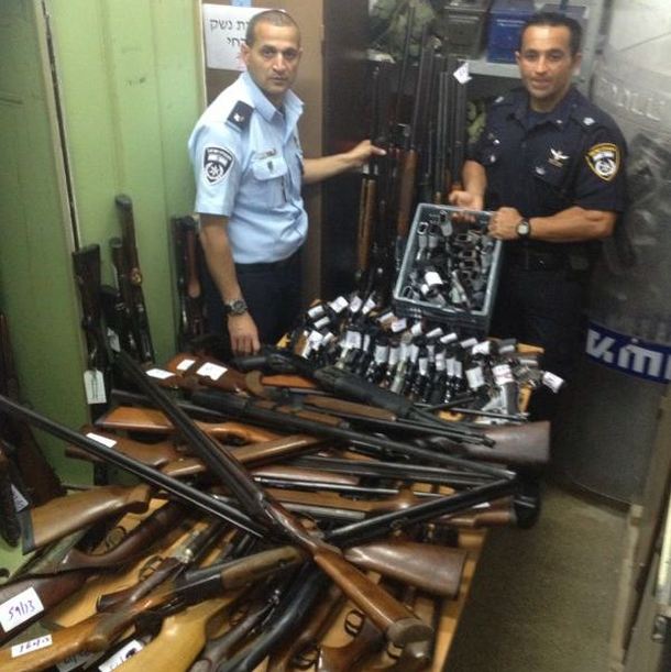 הנשקים שנתפסו על ידי המשטרה
