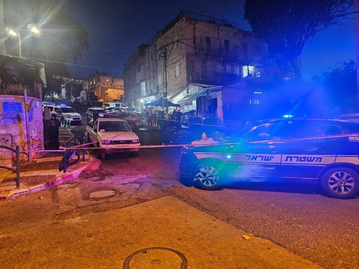 זירת אירוע הירי ברחוב הירדן בחיפה | צילום: דוברות המשטרה