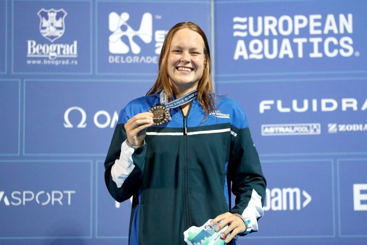 מדליית זהב שנייה באליפות אירופה בשחייה. אנסטסיה גורבנקו | צילום: סימונה קסטרווילארי, איגוד השחייה