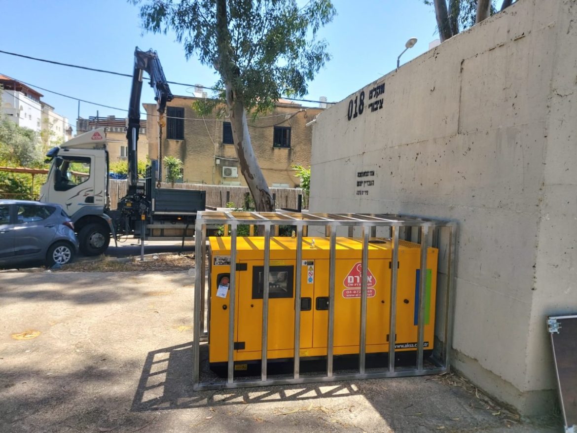 התקנת גנרטורים במקלטים ציבוריים בחיפה | צילום: דוברות העירייה